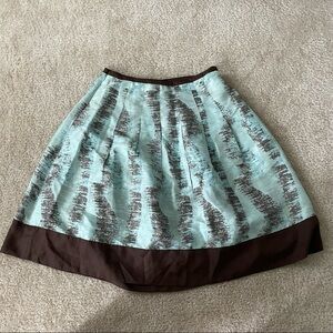 Beautiful turquoise and brown silk skirt!